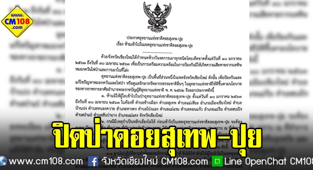 Banner-forest-doisuthep-pui-14-01-2563