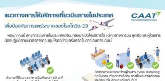 เปิดหลักเกณฑ์การให้บริการเที่ยวบินภายในประเทศ เพื่อป้องกันการแพร่ระบาดของโรคโควิด-19 ตั้งแต่วันที่ 1 พฤษภาคม 2563 เป็นต้นไป