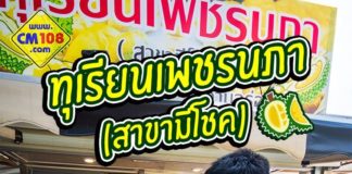 ทุเรียนเพชรนภา สาขามีโชค” พิกัดมีโชคพลาซ่า หลังแม็คโดนัลด์ ติดธนาคารธหารไทย
