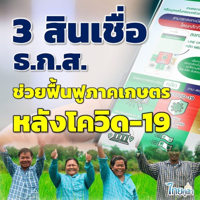 ธ.ก.ส. มีมาตรการ 3 สินเชื่อ...ช่วยฟื้นฟูภาคเกษตรหลังโควิด-19 คลี่คลาย