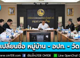 มท. เห็นชอบ เปลี่ยนชื่อ “หมู่บ้าน – อปท. – วัด” รวม 6 แห่ง แก้ปัญหาชื่อซ้ำ ลดความเข้าใจผิด และเหมาะสมกับอัตลักษณ์ประวัติศาสตร์ของพื้นที่ “บ้านป่าขี้ติ้ว อ.แม่วาง จ.เชียงใหม่ เปลี่ยนเป็น บ้านป่าติ้ว”