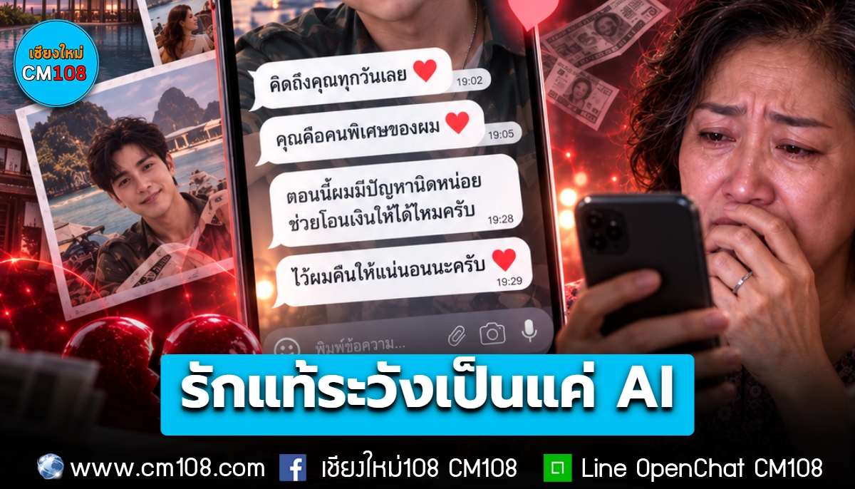 เตือนภัยคนโสด! ตามหารักแท้ ระวังเป็น AI หลอกเอาตังค์แล้วจากไป