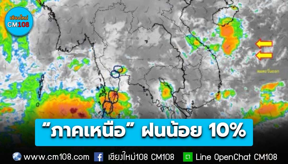“ภาคเหนือ” ฝนน้อย ร้อยละ 10 ของพื้นที่ อุณหภูมิสูงสุด 35°C