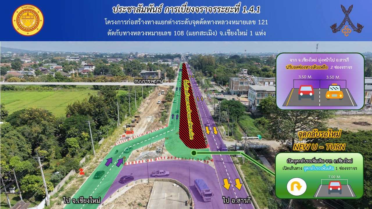โปรดทราบ! “ยกเลิกไฟแดง” บริเวณแยกพืชสวนโลก (ทล.108 ตัดกับถนนราชพฤกษ์) ตั้งแต่วันที่ 3 พ.ย. 69 เป็นต้นไป รูปที่ 5